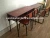 Import steel school desk and bench/ sturdy metal frame combo student table and bench from China