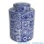 Import Straight Tube Blue and White Porcelain Twisted Flower Pattern Pot Storage Lidded Jar from China