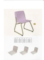 student school chair with plastic shell