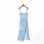 summer clothes 2021 casual yellow print female  off shoulder backless asymmetrical long dress women