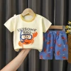 Summer kids short sleeve cotton boy summer clothing baby clothes girls t-shirt kids clothing wholesale set