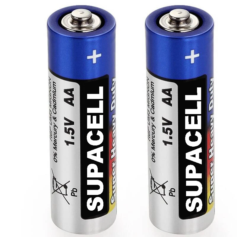 SUPACELL Zinc Carbon AA Batteries, 1.5V Double A Long Lasting Dry AA Battery