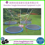 Super jump professional fitness trampoline with handle bungee exercise equipment trampoline bungee for kids or adults
