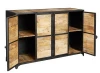 SUPREME QUALITY FINISH WOOD SIDEBOARD WITH 2 DOOR AND TWO SHELVE IRON BLACK  FRAME  FOR HOME KITCHEN AND HOTEL