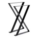 Table Legs Furniture Feet Frame Brushed Polished X Square Console End Side Bench Coffee Steel Iron Metal Modern Dining Hotel