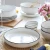 Import Tableware simple dining cheap restaurant used black rimmed ceramic dinnerware from China