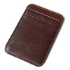 Top quality man genuine leather bank credit card case holder with RFID blocking
