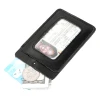 Top Quality wholesale id card working card badge holder Genuine Leather ID Tag Holder Work Permit Business Card Holder