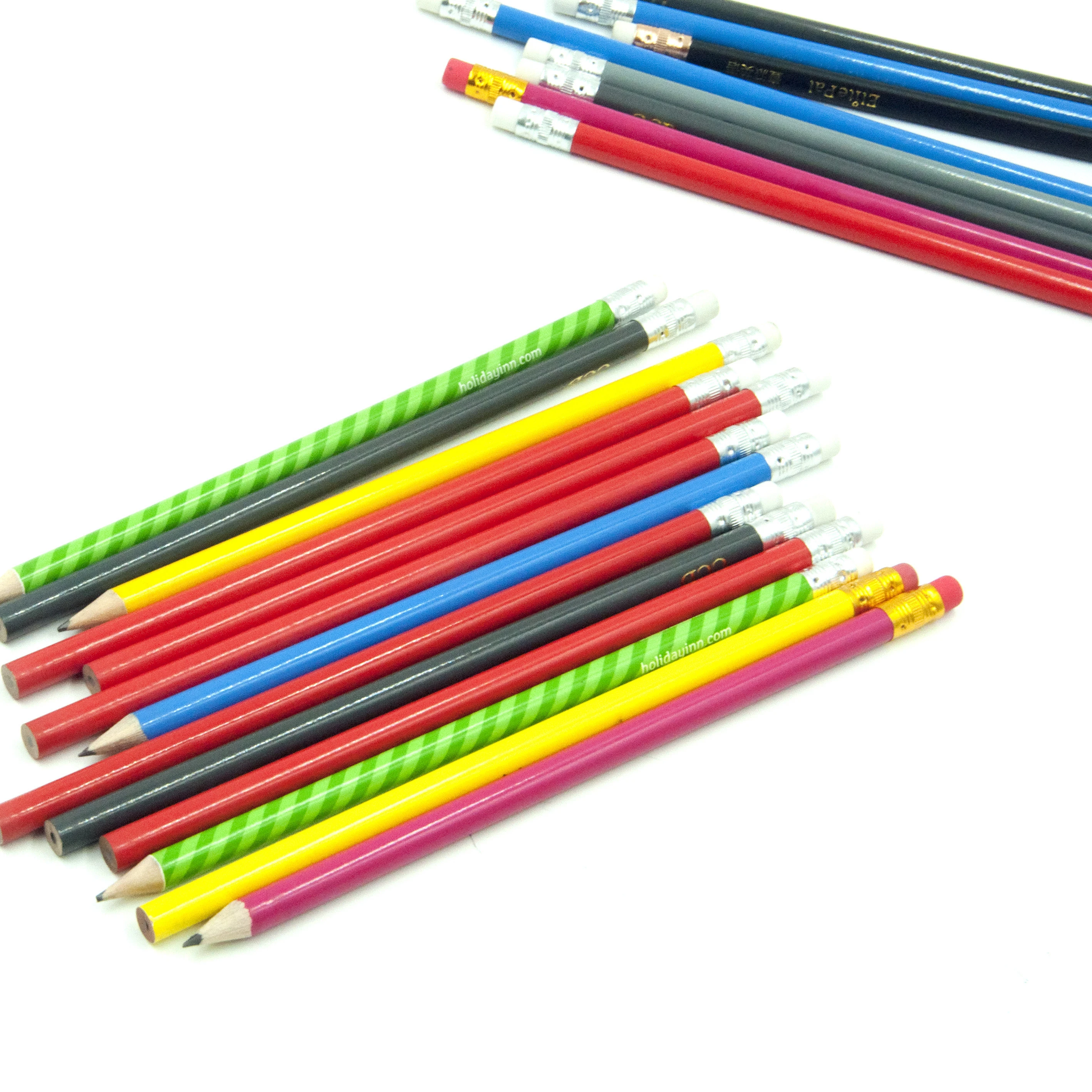 Top Quality Wooden Customized 2B HB Pencil With Eraser
