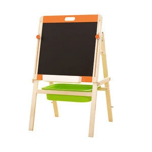 Topbright wood magnetic chalkboard paint adjustable easel stand toy 120151