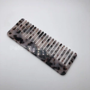 Tortoise shell cellulose acetate hair comb and brushes , lucite transperate handmade hair comb