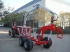 tractor ATV log trailer with crane,log loading machine