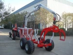 tractor ATV log trailer with crane,log loading machine