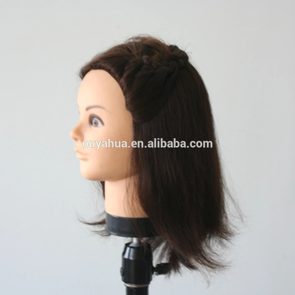 Training head and Lesson black hair Wig,4&quot; to 22&quot; or longer Mannequin Head