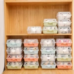 Transparent Home Storage Box Flip Cover Thick Plastic Shoe Box Stackable Dustproof Shoe Box