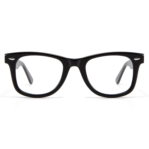Trendy Explosive Spectacle Retro Transparent Spring Hinge Eyewear Fashion Optical Acetate Glasses