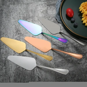 Triangle Gold Stainless steel Cake Shovel Knife Cheese Pizza Shovel Cutter