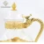 Import Tulip Desgin Turkish Gold Plated Metal Drinkware Glass Tea Cups Pot Set from China