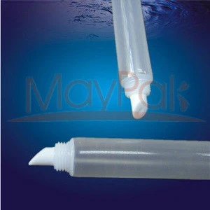 Twist lock telescopic plastic tube quality PP nozzle cleanser tube face wash cosmetic tube