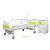 Import Two cranks medical icu manual hospital bed with central control from China
