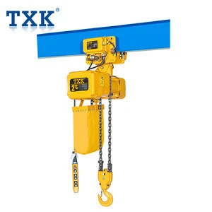 TXK ER2  500kg 1Ton 2Ton 5Ton Single Phase Monorail Electric Trolley Chain Lifting Hoist Manufacturer
