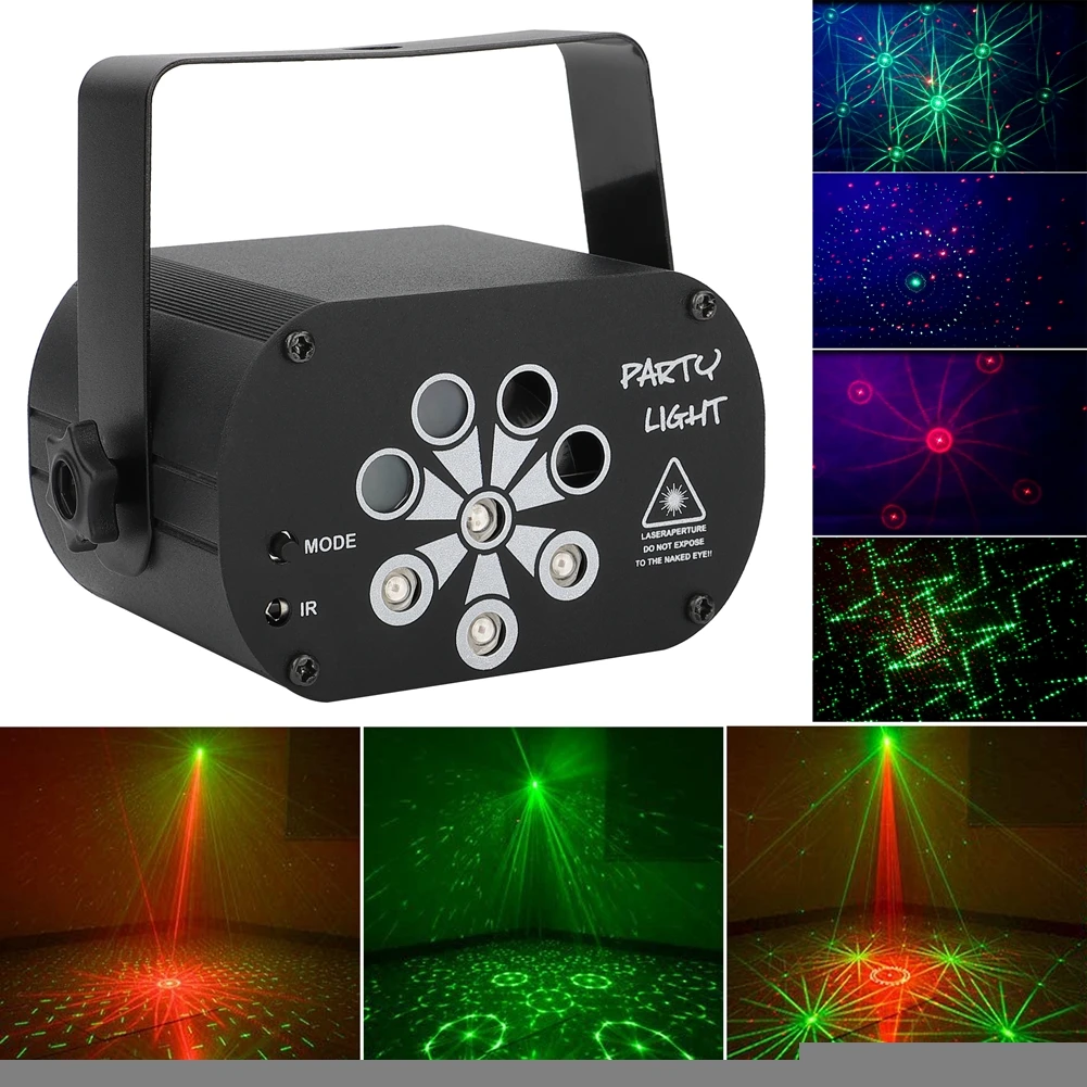 U`King RG Laser LED 8-hole Light Stage Effect Lighting with Remote Controller