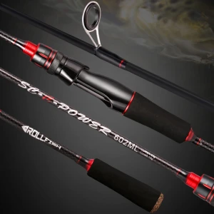 Ultra Light Carp Spinning Casting Saltwater Fly Fishing Rod Carbon Fiber Hand Pole 2 Sections