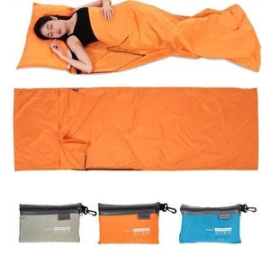 Ultralight design Outdoor Sleeping Bag 70 * 210cm Camping Hiking Bag Liner Portable folding Travel Bags 3 Colors