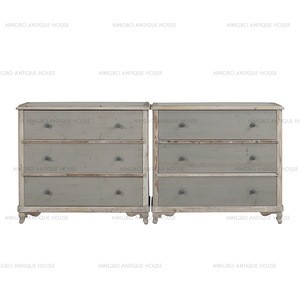Unique modern classic home recycled pine wood cabinet hand painted double vintage colour antique wood chest of drawers
