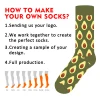 Uron custom print socks high socks