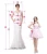 Import V-Neck Lace Crystal Bridal Dress Dubai Wedding Dress Bridal Gown from China