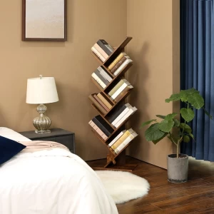 VASAGLE bookshelf for kindergarten Ladder Bookshelf magazine rack bookshelf library Cube Storage Unit Industrial Bookcase