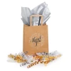 Wedding Reception Business Parties Craft Fairs Premium White Kraft Custom Gift Paper Bags with Handles