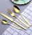 Import weddings tableware Hotel four-piece set cutlery Golden Mirror polished cutlery set from China