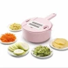 Wheat straw kitchen gadgets peeling slices scrape tools multi function manual vegetable slicer with bowl
