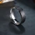 Import Wholesale 316L Stainless Steel IP Black Plating Diamond Cutting Pattern Wedding Engagement Band Ring from China