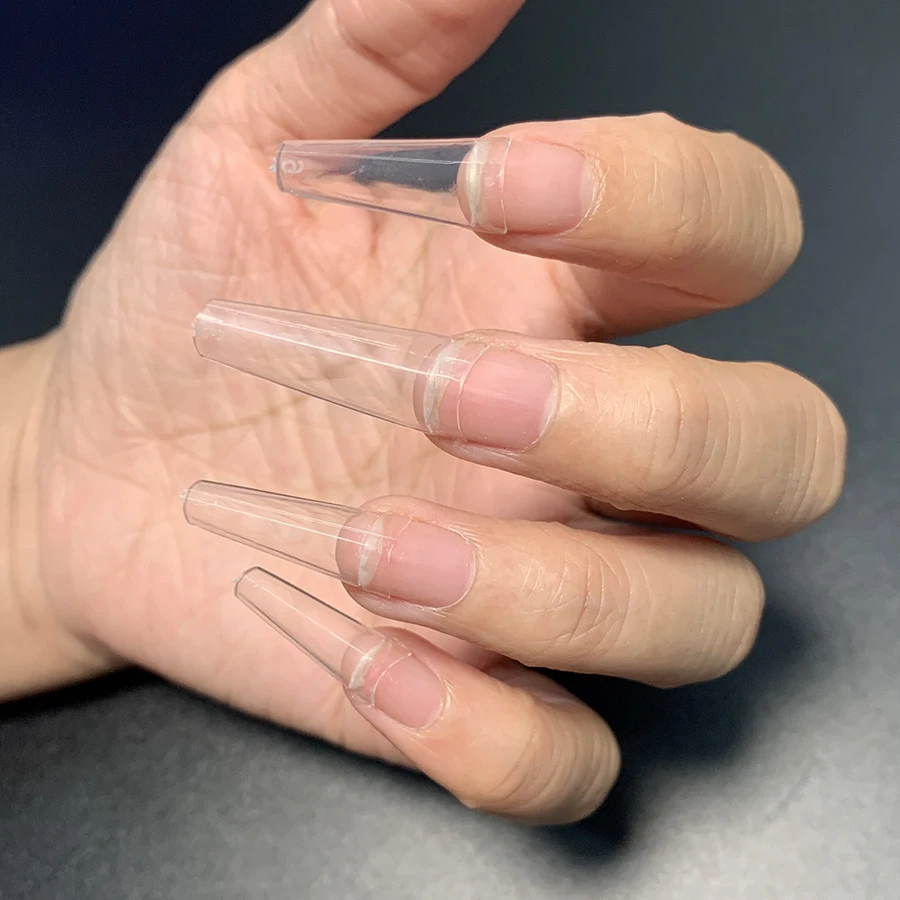Wholesale 500pcs/bag Nails Clear/Natural False Artificial Fingernails new French coffin Nail Tips