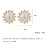 Import wholesale Accessories Sun Flower Real Gold Plate Freshwater Pearl 10mm  Stud Earrings 2021 from China