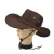 Import wholesale american new design suede leather cowboy hat with string from China