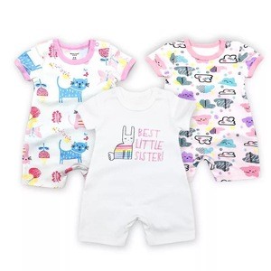Wholesale Baby Clothes Romper Lovely Short Sleeve Baby Romper