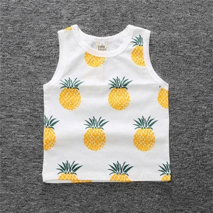 Wholesale Cheap And Fashion Clothes For Baby Summer Sleeveless Breathable Cotton Tshirts