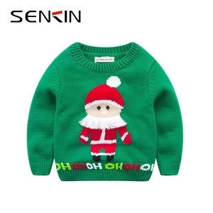 Wholesale Children&#039;s Clothing Santa Christmas Kids Sweater Design for Baby Boys