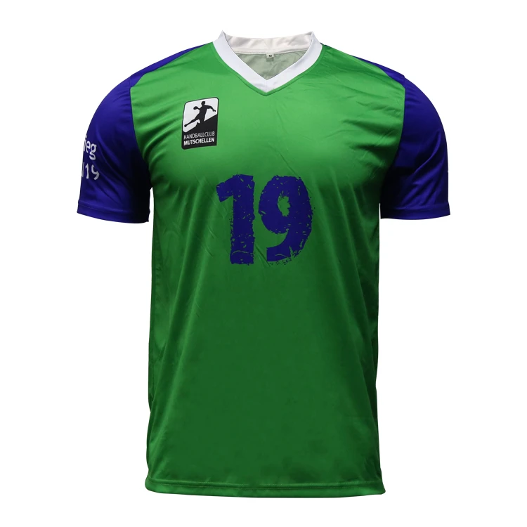 Wholesale China Sublimation green Soccer Wear Cheap Custom  Football Soccer Jersey  Football Shirt