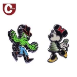 Wholesale Custom Cheap Metal Bulk Korean Magnet Rhinestone Flower Brooch Pin