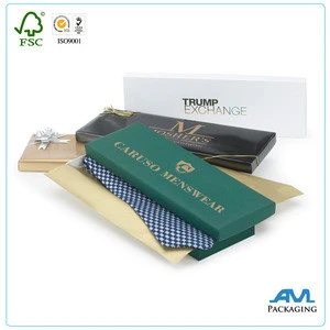 wholesale custom logo necktie packaging china boxes with gold stamping