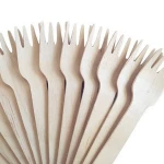Wholesale Eco Friendly Disposable Degradable Simple Cheap Birch Wood 140mm Fork