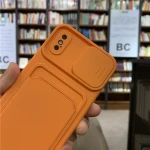 Wholesale Factory Silky Silicone Slide Camera Lens Protect Case For iphone 6 7 8 X XS XR 11 12 Mini Pro Max Soft Card Cover Case