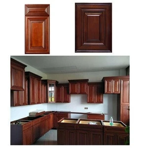 Wholesale Foshan American Style Solid Cherry Wood Kitchen Cabinet Door Furnitures
