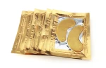 Wholesale high quality Wrinkle moisturizing beauty golden eye mask 24k gold collagen crystal eye mask
