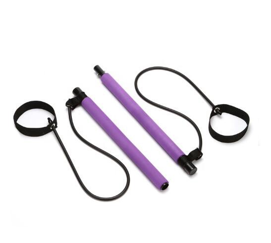 Wholesale Hot selling Portable yoga indoor fitness exercise Pilates Stick Fitness Bar with resistance rope for Home or Gym
